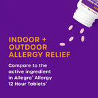 HealthCareAisle Allergy Relief - Fexofenadine Hydrochloride Tablets USP, 60 mg - 100 Tablets - Non-Drowsy Antihistamine, 12-Hour