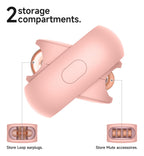 SURITCH Case for Loop Earplugs, Portable Storage Container for Earplugs & Accessories, Pink