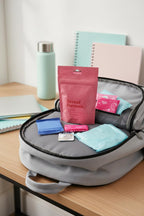 Period Kit/Travel Kit - 5 Kits -Sanitary Pad & Liner, Hand Sanitizer, Disposal Bag - Feminine Hygiene Essentials Period Formula