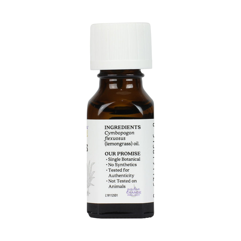 Aura Cacia 100 Percent Pure Lemongrass Essential Oil, 0.5 Ounce - 6 per case.