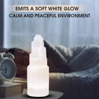 Himalayan Glow WBM Selenite Tower Skyscraper 10cm, Natural Home Decoration & Meditation Crystal Stone-3 PCS Lamp, (Pack of 3), W