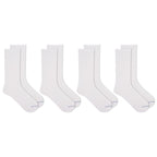 Dr. Scholl's Women's Guaranteed Comfort Diabetic and Circulatory crew 4 Pack Socks,White, 4-10