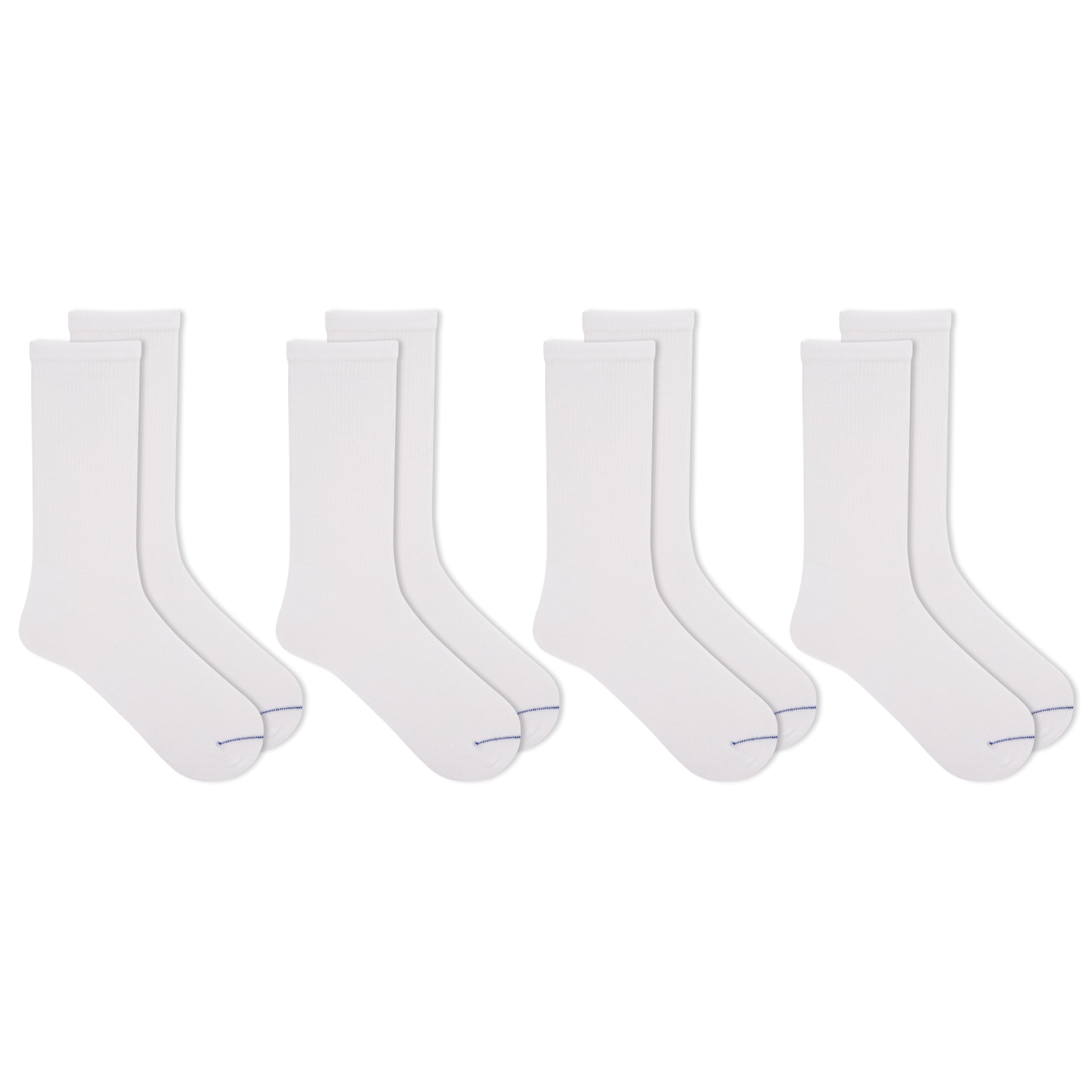 Dr. Scholl's Women's Guaranteed Comfort Diabetic and Circulatory crew 4 Pack Socks,White, 4-10