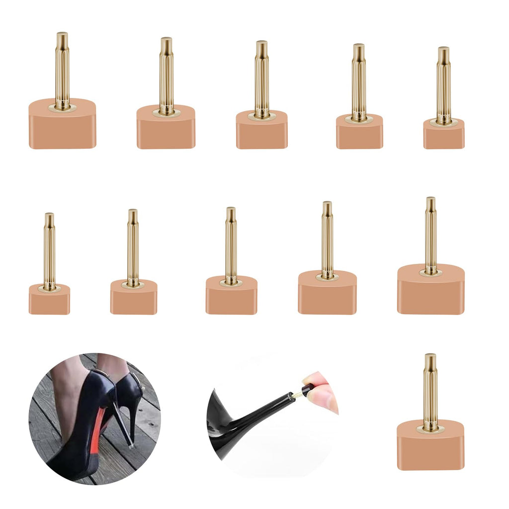 N/A 10Pairs High Heel Tips Replacement Kit Heel Caps Cover Heel Replacement Protectors Heel Tips Replacement Dowels for High Hee