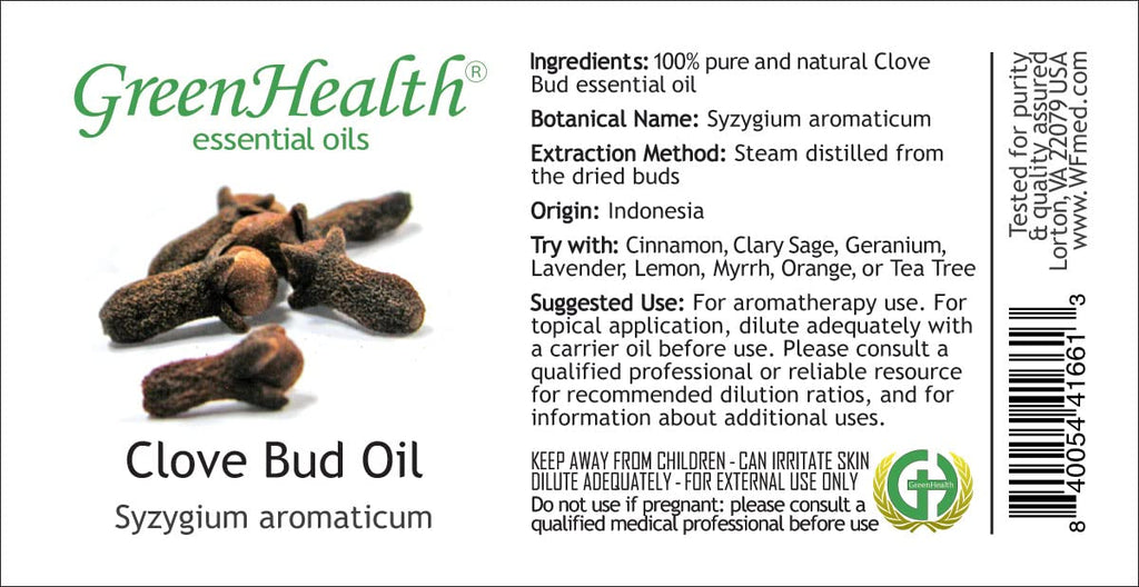 1 fl oz Clove Essential Oil (100% Pure & Uncut) - GreenHealth