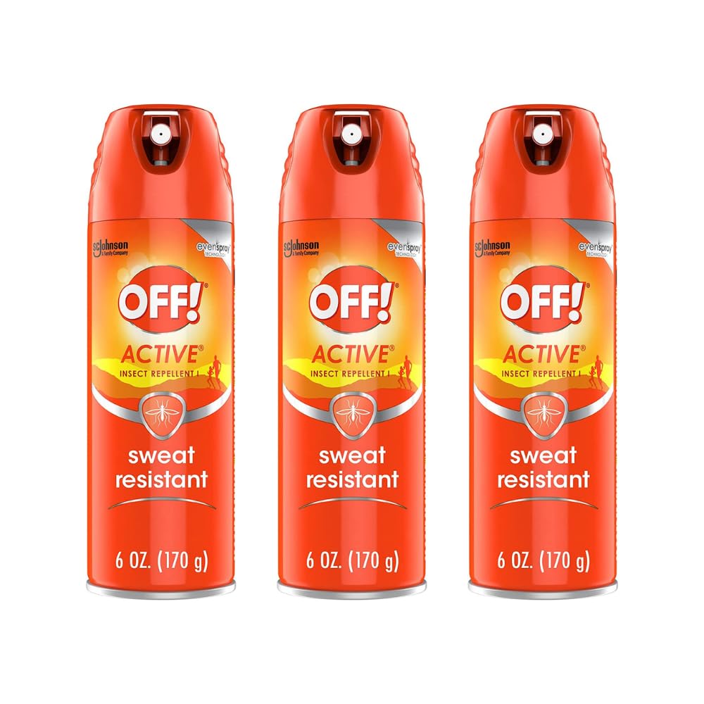 OFF! Active Insect Repellent, Sweat Resistant 6 oz ( Pack of 3)