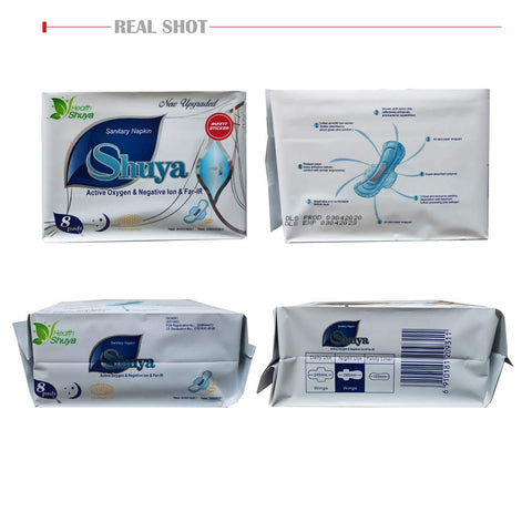 SHUYA Patented Anion Overnight Maxi Pads for Women with Wings for Heavy Flow, Herbal Scented,Size 285mm-24Count(Pack of 3)