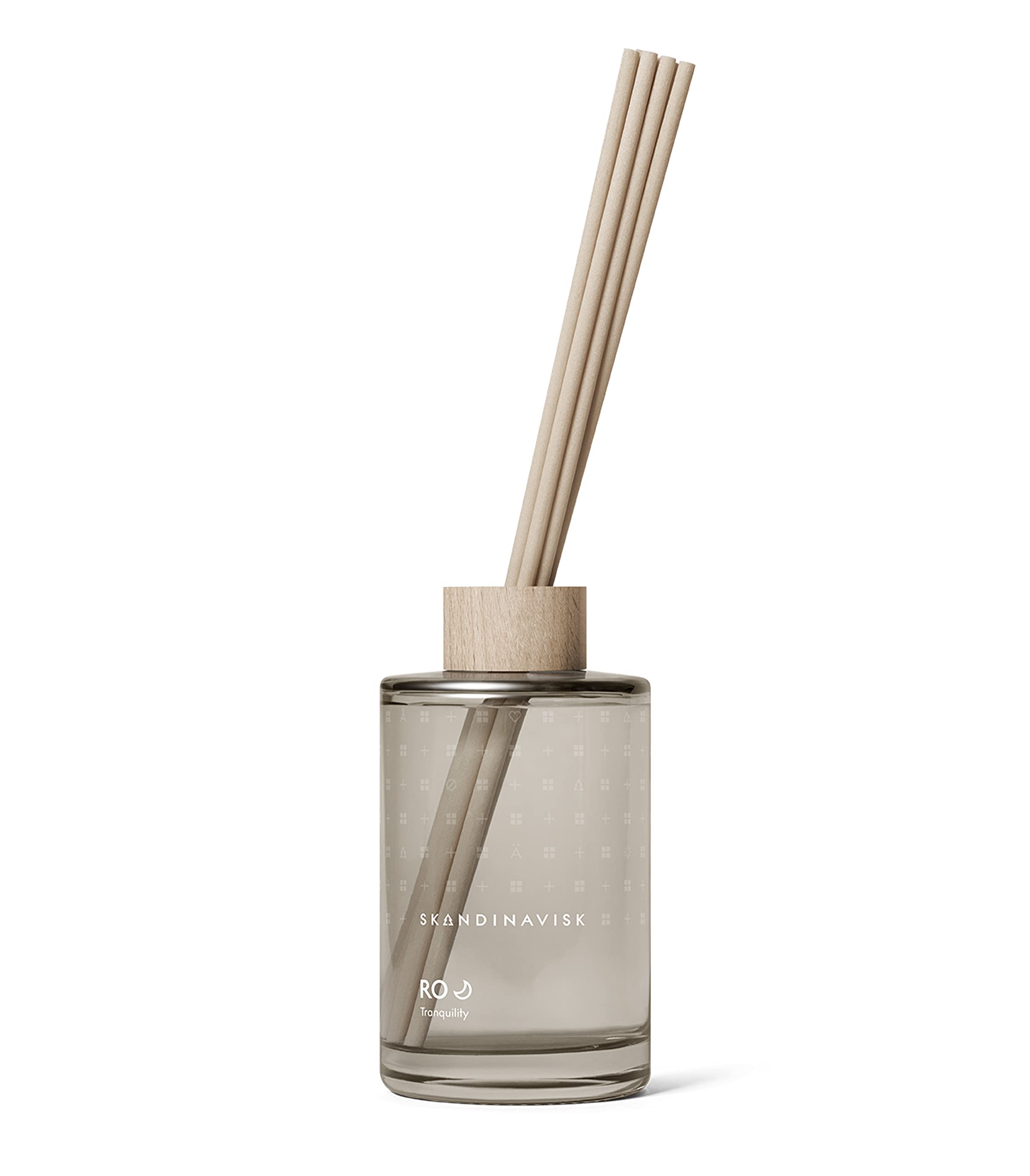 Skandinavisk RO Tranquility Scent Diffuser with 8 Reeds. Lasts +3 Months. Fragrance Notes: Cut Grass and Fallen Leaves, Cucumb