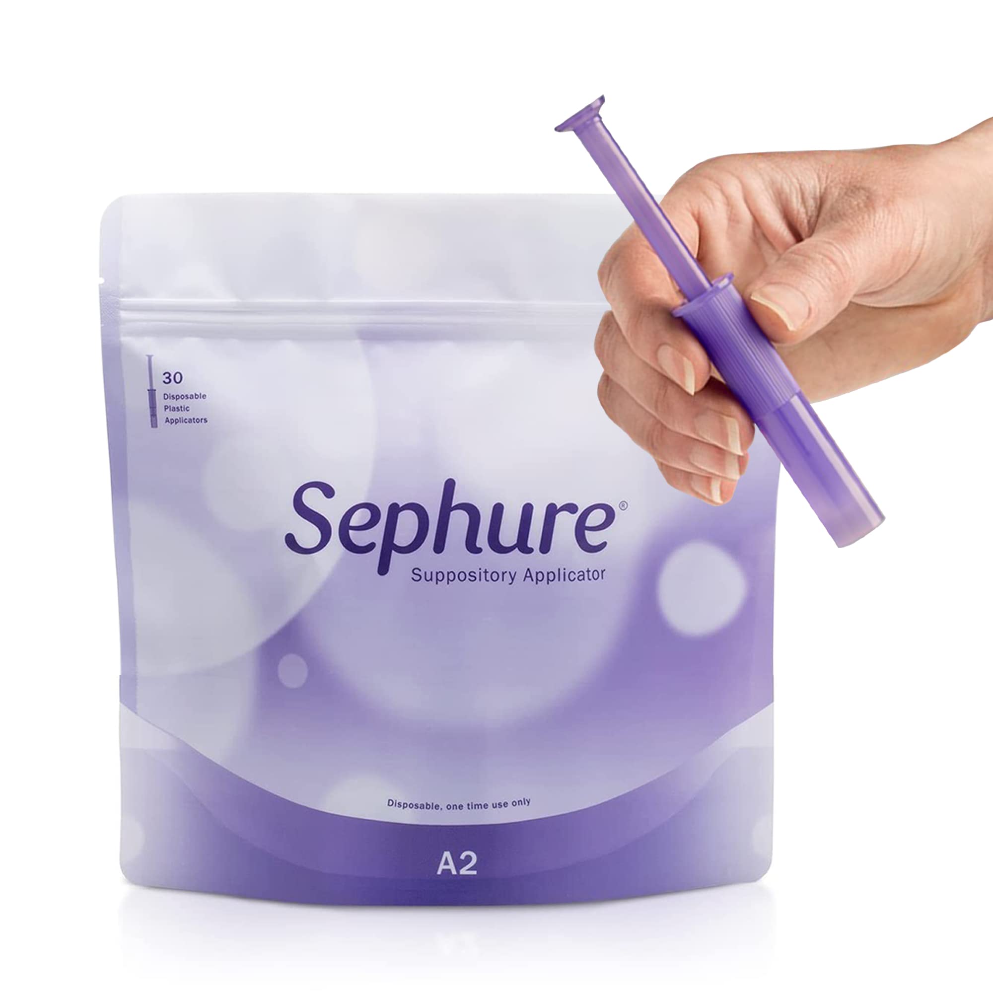 Sephure Easy-to-Use Suppository Applicator for Women and Men, Disposable Applicator for Suppositories for Constipation from Vari