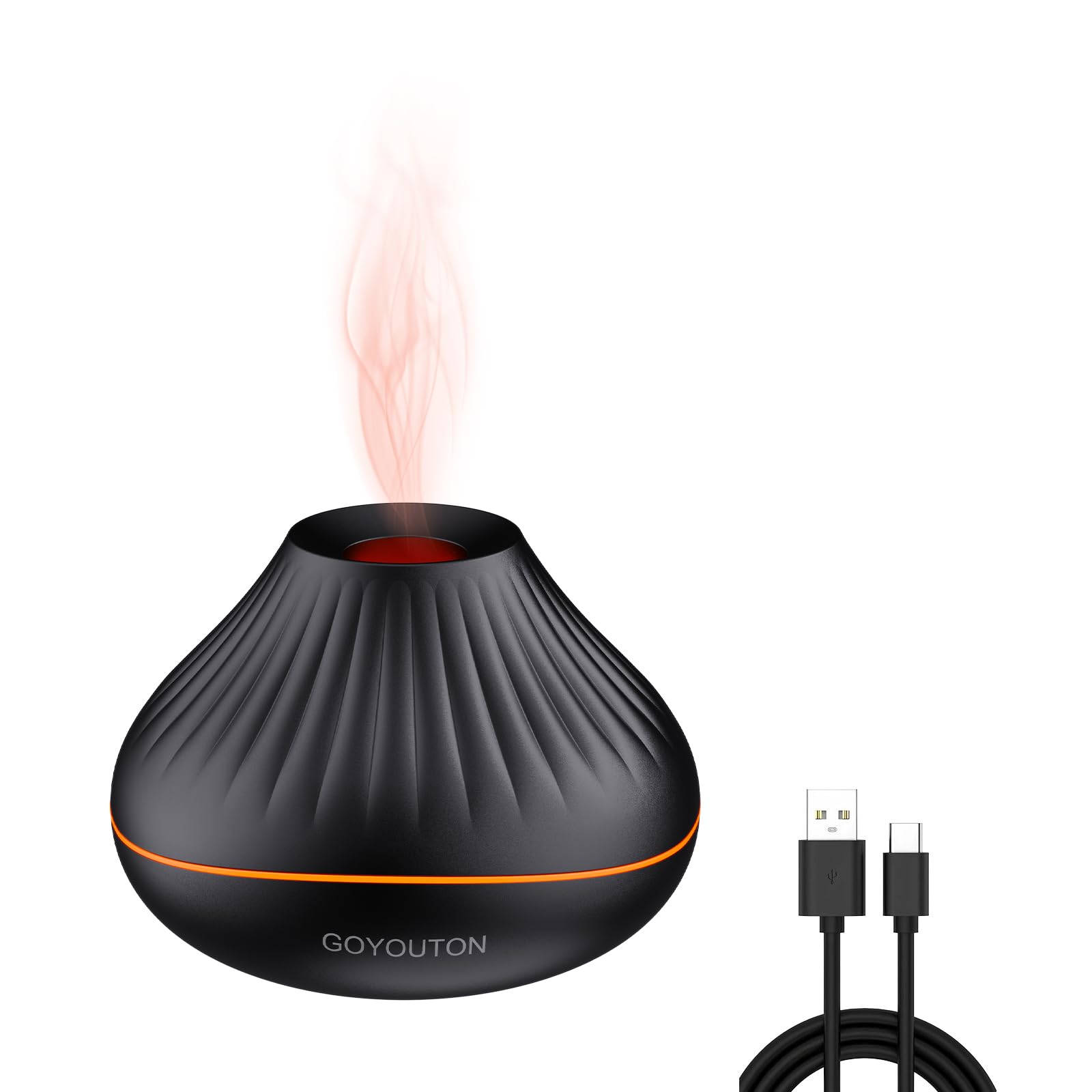 Essential Oil Diffuser,Aroma Scent Diffusers for Home Fire Flame Aromatherapy Diffuser, 160Ml Ultrasonic Cool Mist Humidifier wi