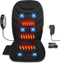 CARSHION Massage Seat Cushion with Full Back Thighs Heat Back Massager with 3 Heating Pads 6 Vibrating Motors, Massage Chair Pad