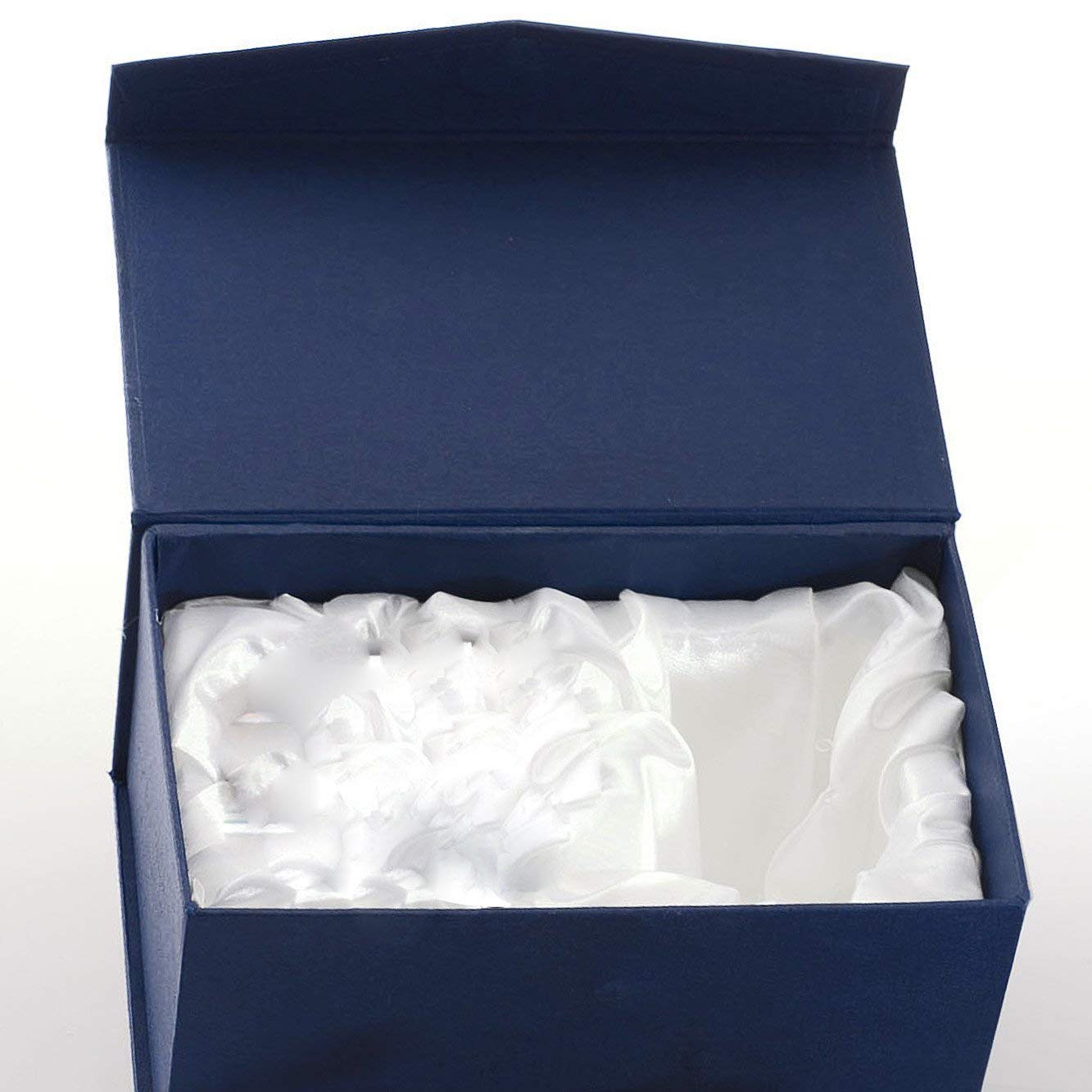 Amlong Crystal New Clear Crystal Ball Sphere Asian Quartz 80mm (3 inch Diameter) with Wooden Stand and Gift Box