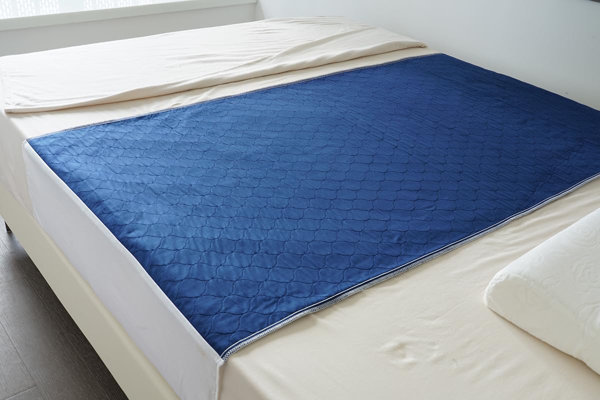 Careboree Pack of 2 Cotton Top-Layer Reusable Tuckable Underpads 34X60 Incontinence Bed Pads Washable 21 Wings