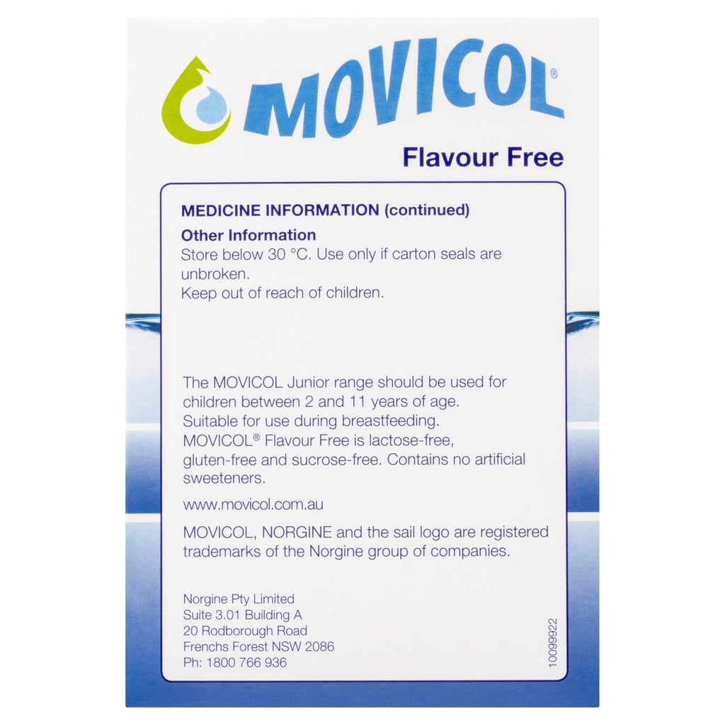 Movicol Flavour-Free Laxative Powder Sachets - 13g Each - 30 Pack - Gentle and Effective Relief from Constipation - Easy to Mix