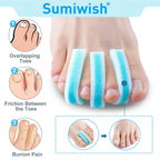 Sumiwish Foam Toe Separators, 10 Pack Breathable Toe Spacers, Reduce Friction and Relieve Corns Pain, Overlapping Toes Corrector