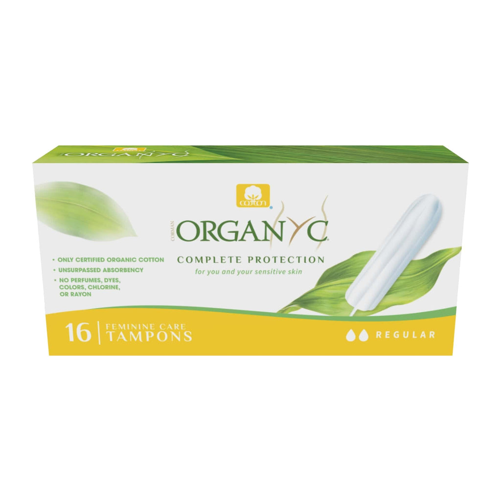 Organyc - 100% Certified Organic Cotton Tampons - No Applicator, Free from Chlorine, Perfumes, Rayon, and Chemicals - Normal, Re