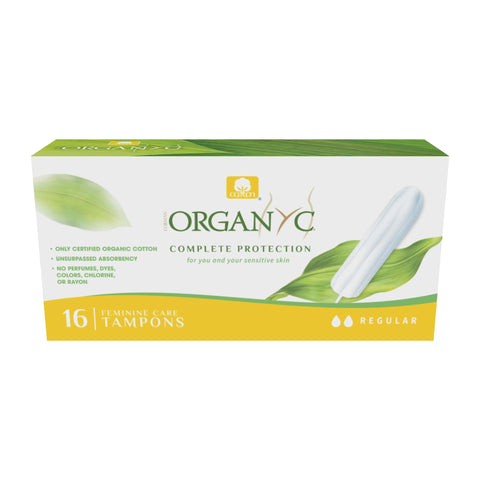Organyc - 100% Certified Organic Cotton Tampons - No Applicator, Free from Chlorine, Perfumes, Rayon, and Chemicals - Normal, Re
