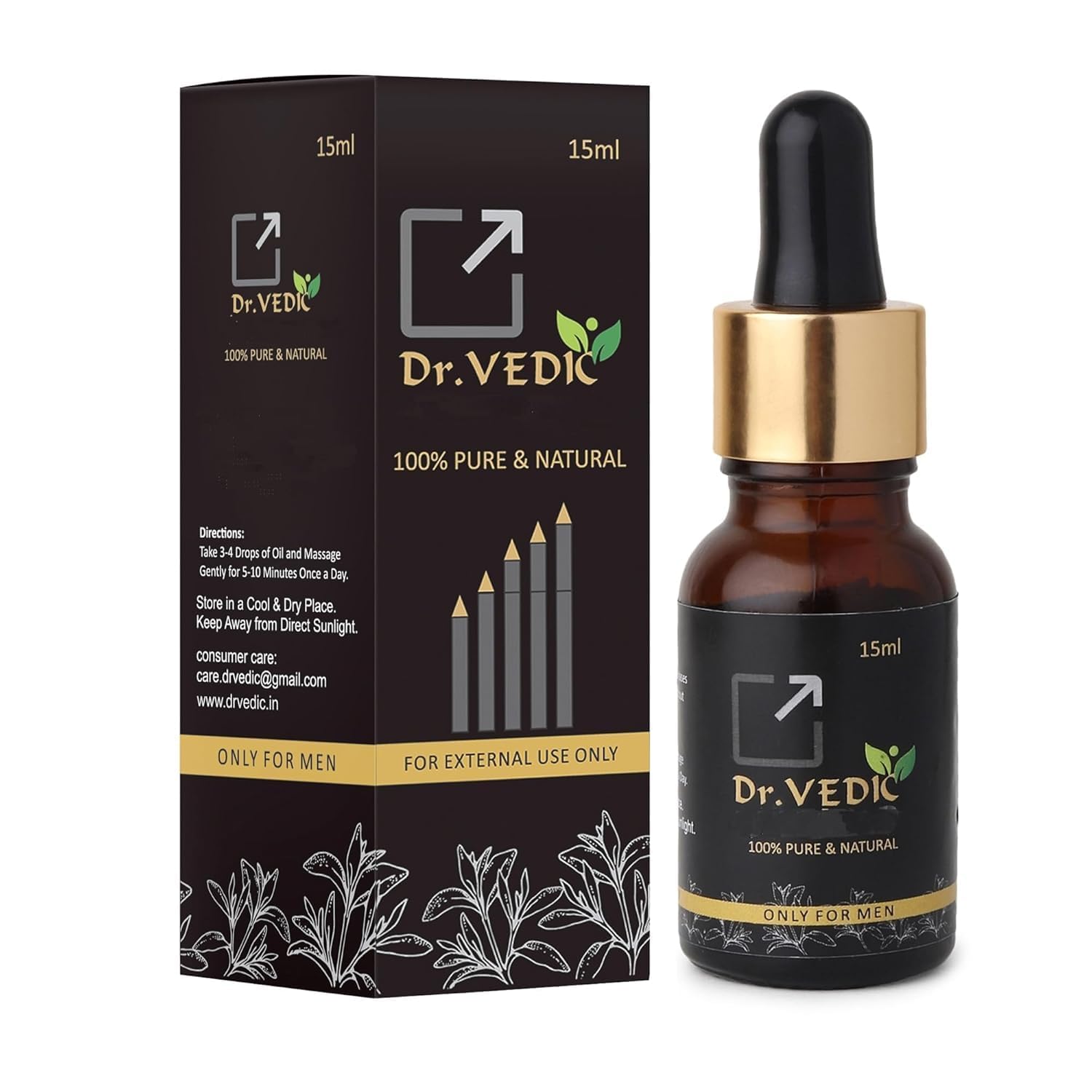 Dr Vedic 100% Pure & Natural Oil 15 Ml (Pack Of 1)