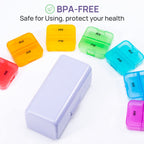 Zoksi Weekly Pill Organizer 2 Times a Day, Purple 7 Day Am Pm Pill Box, Daily Am Pm Pill Organizer 7 Day, Portable Vitamin Pill
