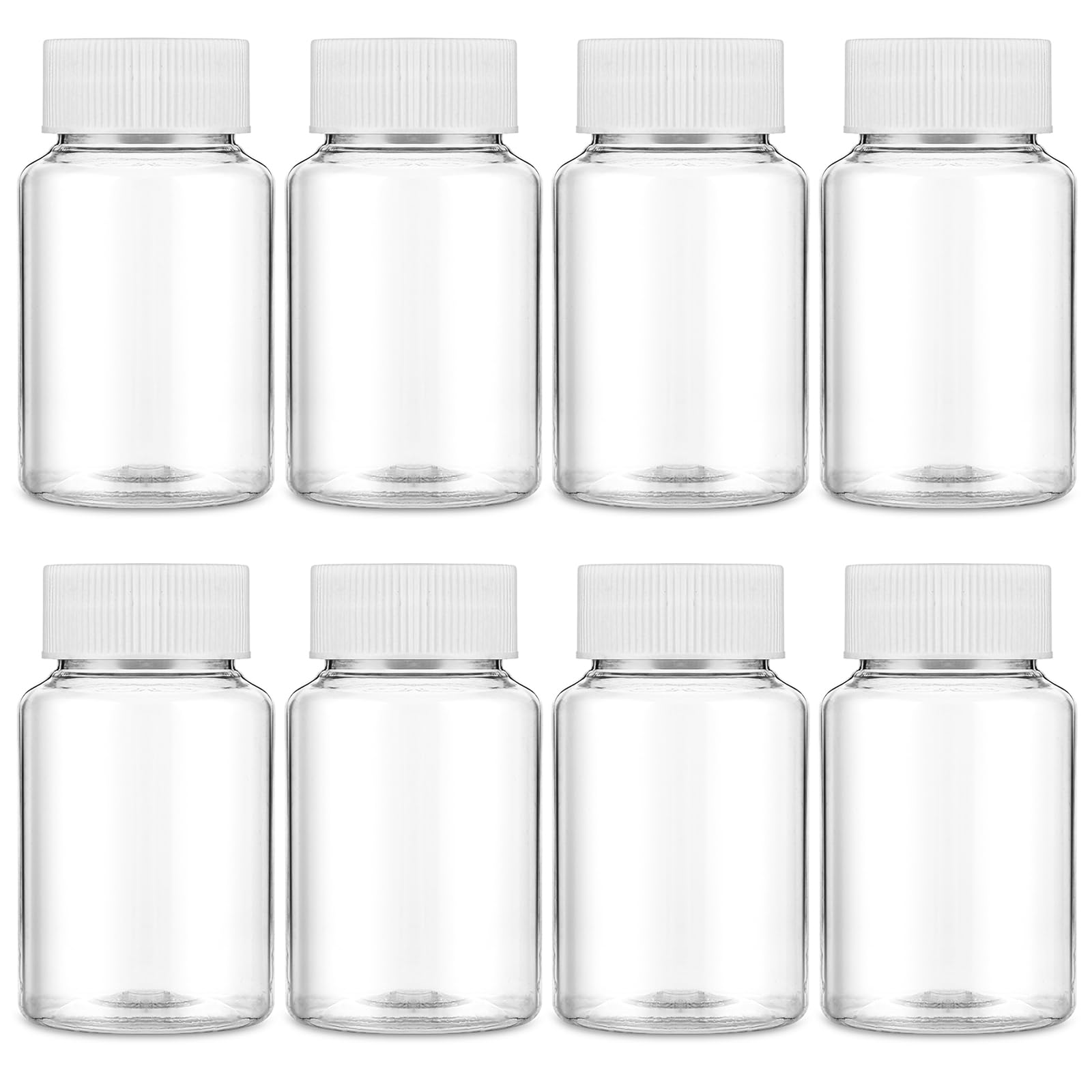 YUXIANLB 8 Pcs Empty Pill Bottles, 80ml Pill Bottles Empty with Caps Plastic Pill Bottles Clear Medicine Small Travel Pill Bottl