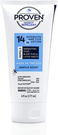 Proven Insect Repellent Lotion - Keep Mosquitoes, Ticks and Flies Off, DEET Alternative Repellent, Up to 14-Hour Protection, Gre