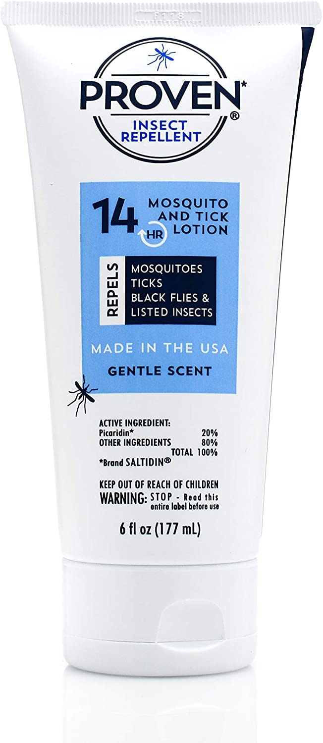 Proven Insect Repellent Lotion - Keep Mosquitoes, Ticks and Flies Off, DEET Alternative Repellent, Up to 14-Hour Protection, Gre