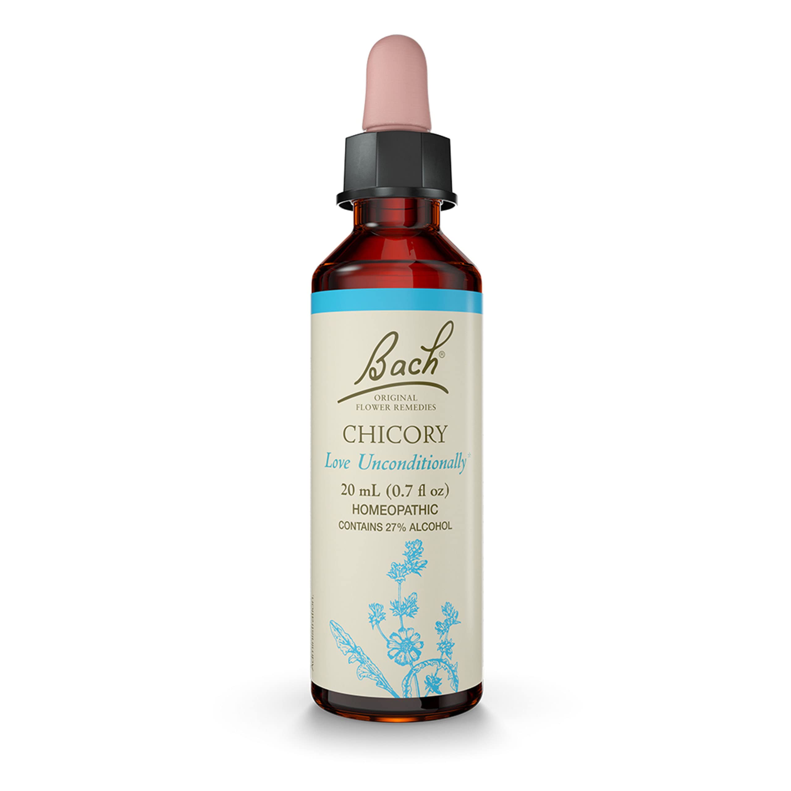Bach Original Flower Remedies, Chicory for Unconditional Love, Natural Homeopathic Flower Essence, Holistic Wellness and Stress 