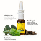 Beekeepers Naturals Propolis Nasal Rinse Spray Max, Relief for Adults w/Eucalyptus, Oregano & Saline, Clears Nasal Congestion,
