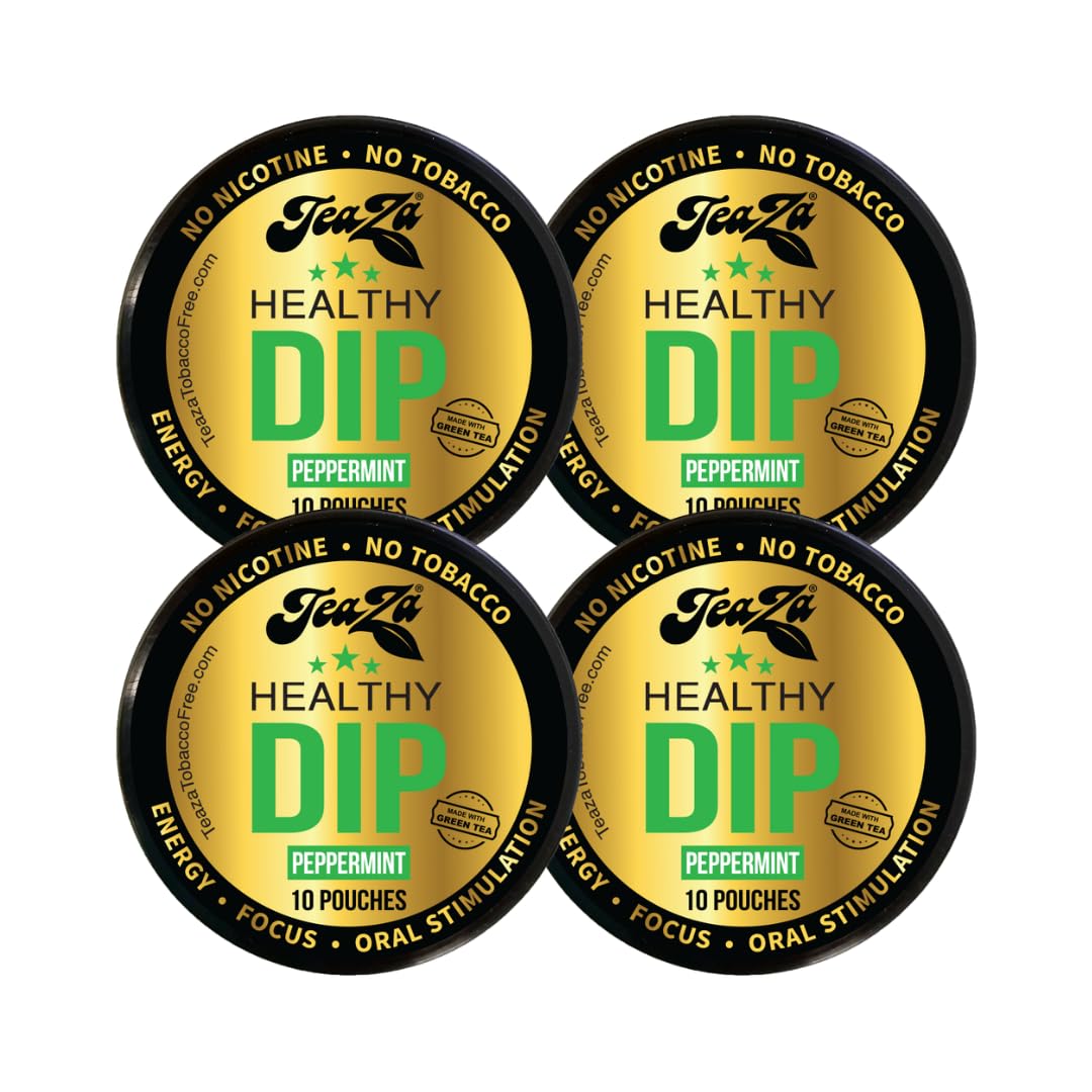 Teaza Peppermint Herbal Energy Pouch, 10 Count, 4 Camo Pucks