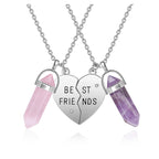 PESOENTH Best Friend Friendship Necklace Birthday Gifts For Women- BFF Necklace for 2 Heart,Matching Necklaces for best friends 