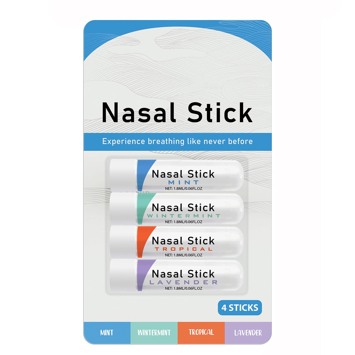 Nasal Stick, Enhances Breathing and Boosts Focus, Portable Vapor, Aromatherapy Stick, Daily Relaxation, Stress Relief, Pure and 