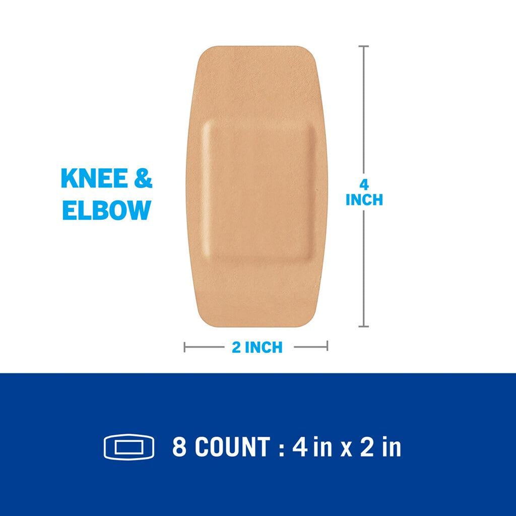 Nexcare Waterproof Cushioned Bandages, Knee & Elbow, 2 x 4 in, 20 Count