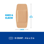 Nexcare Waterproof Cushioned Bandages, Knee & Elbow, 2 x 4 in, 20 Count