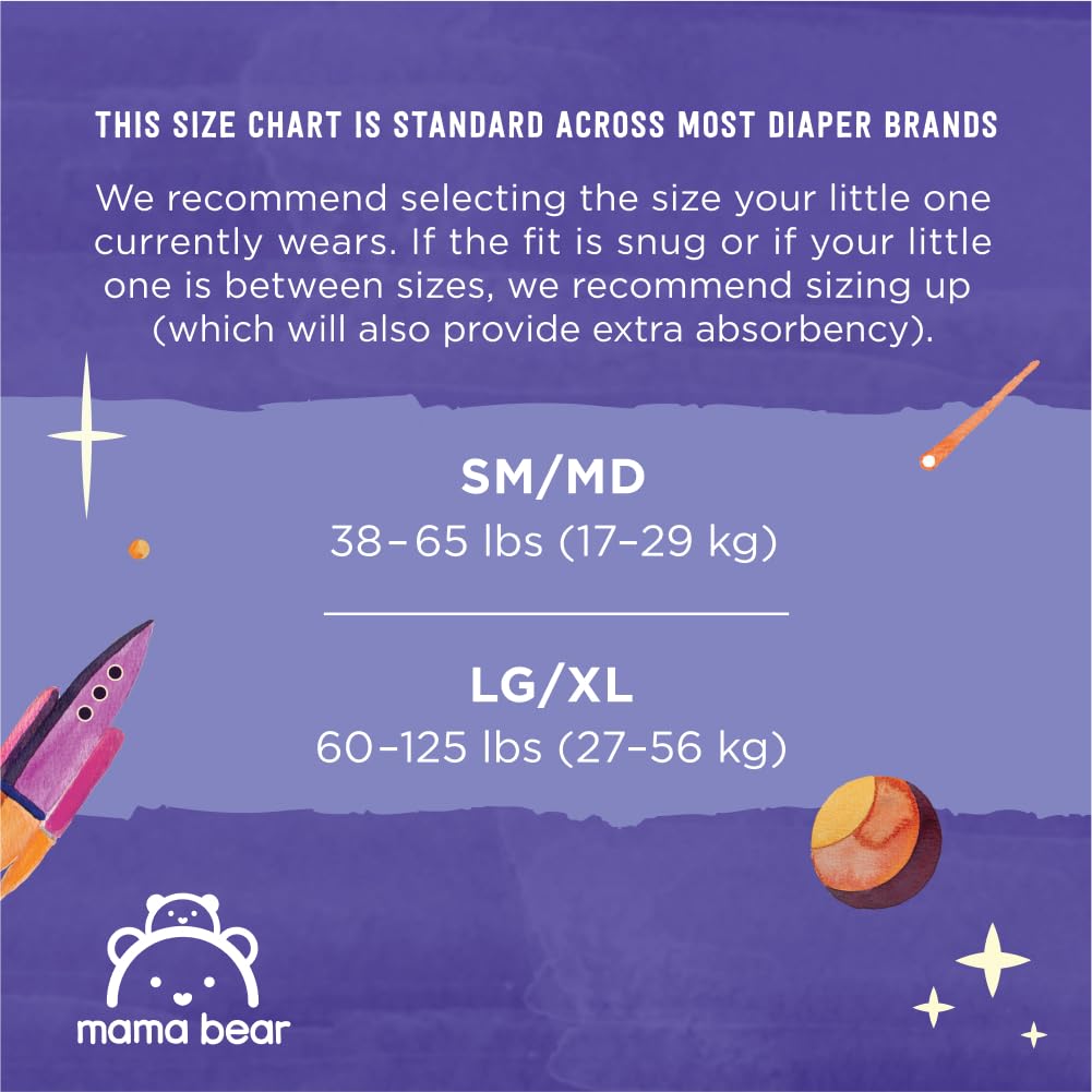Amazon Brand - Mama Bear Girls Nighttime Underwear for Bedwetting, Overnight Protection, Hypoallergenic, Size L/XL (60-125 lbs)