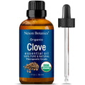 Organic Clove Essential Oil 30 ml - Pure, Undiluted Oil for Tooth Ache Ease - Soothes Sore Muscles - Clove Bud Essential Oil for