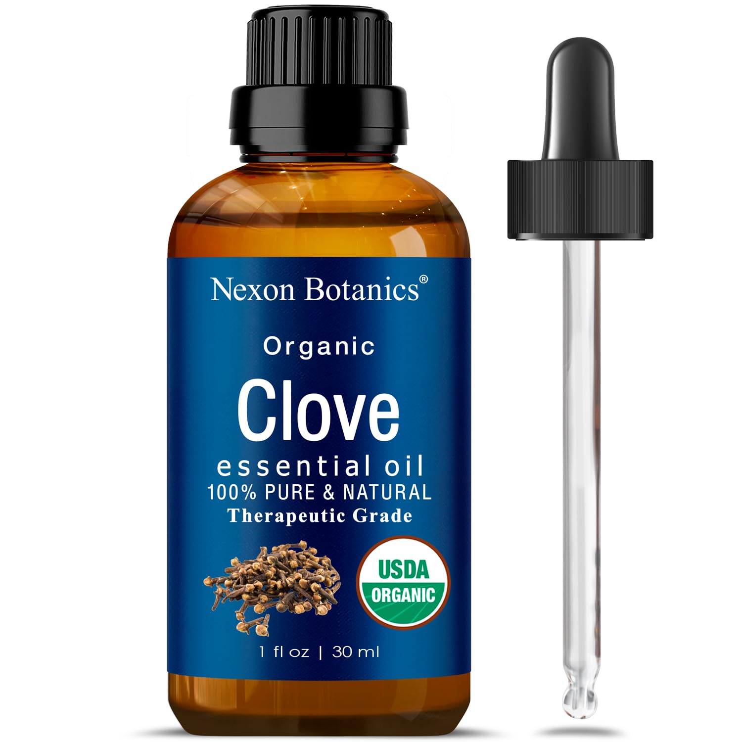 Organic Clove Essential Oil 30 ml - Pure, Undiluted Oil for Tooth Ache Ease - Soothes Sore Muscles - Clove Bud Essential Oil for