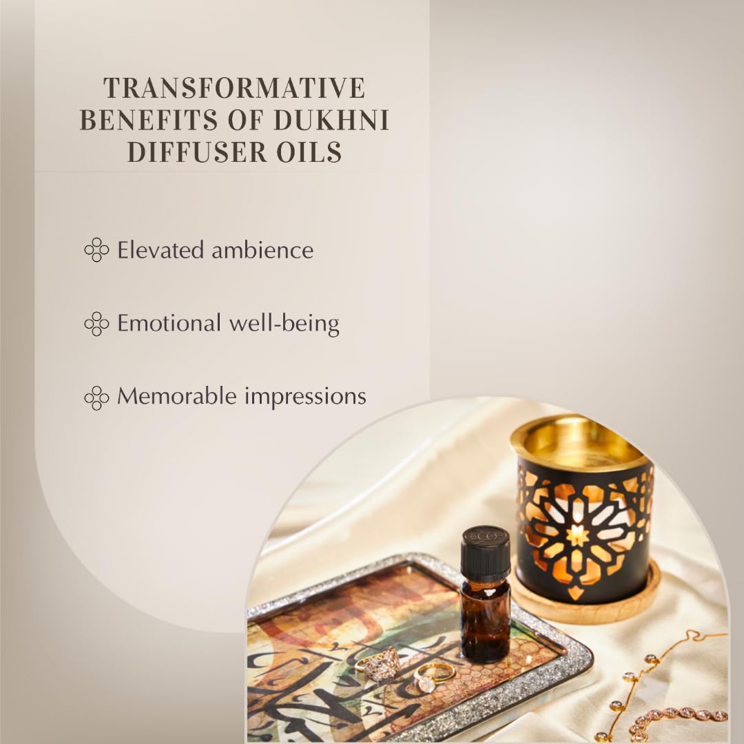 Arabic Oud Diffuser Oil Set, Essential Oils by Dukhni | 3 x 10ml Oudh Oil Gift Set for Diffuser & humidifier | 100% Pure Halal O