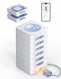 84-Day(1X) Automatic Pill Dispenser - App & On-Device Setup by Family, LCD Display, Digital Lock, Sound & Light Alerts - Safe Me