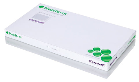 Mepiform with Safetac Technology 4''x7'', 5 Count, Self Adherent Soft Silicone Sheeting for Scar Reduction