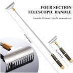 Aznrszy Large Back Scratcher for Women Men Extendable, Extra Wide Claw/Anti-Slip Long Handle/Massage Roller, Portable Metal Head