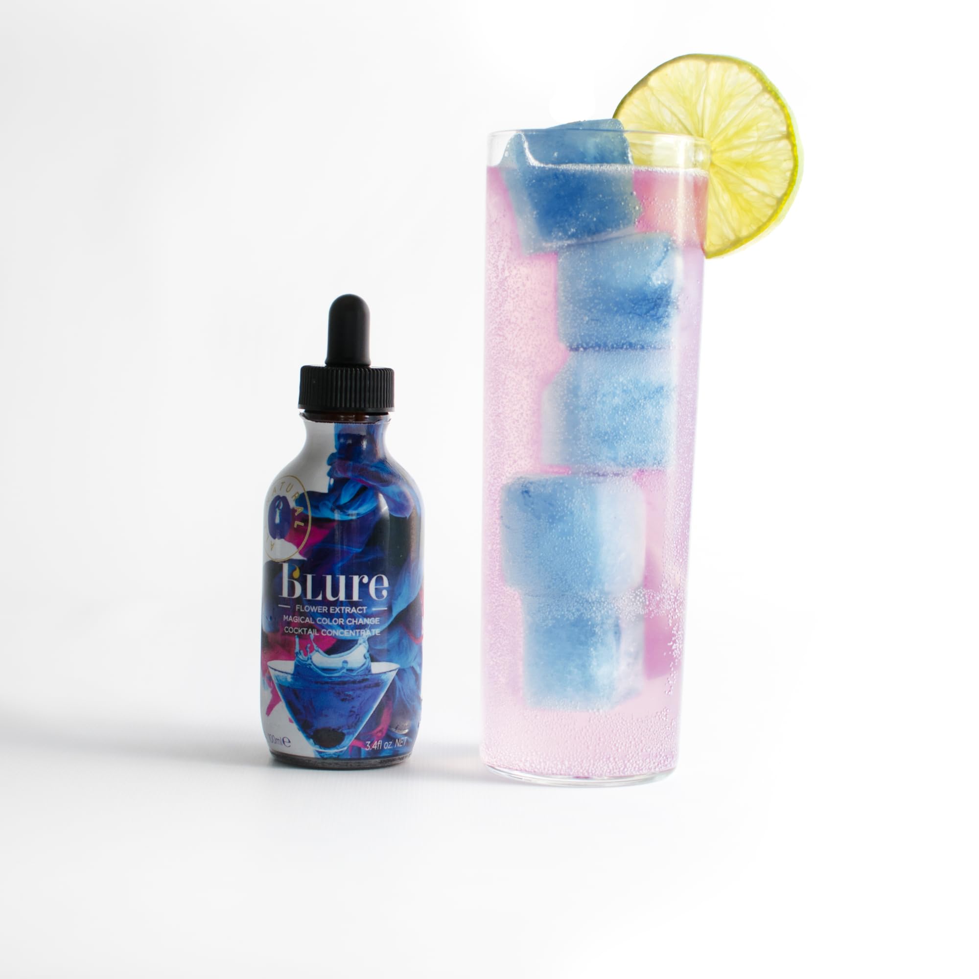 Wild Hibiscus B'Lure Butterfly Pea Flower Extract, 3.4 ounce | Magical Color Change Cocktail Concentrate