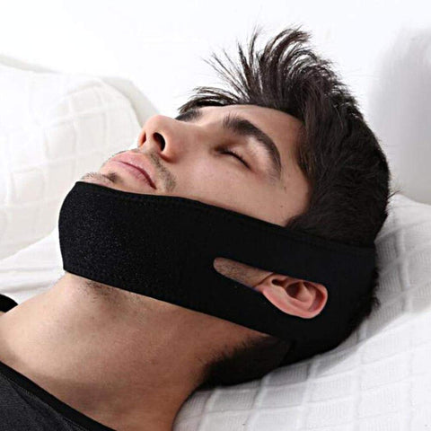 Anti Snoring Chin Strap, Unisex Sleeping Belt Headband Jaw Support Facial Lifting Strap Belt Comfortable Snore Reduction Relief 