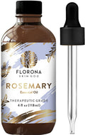 Florona Rosemary Essential Oil - 100% Pure & Natural - 4 oz, Rosemary Oil for Hair & Skin Care, Aromatherapy & Candle Making