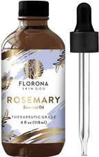 Florona Rosemary Essential Oil - 100% Pure & Natural - 4 oz, Rosemary Oil for Hair & Skin Care, Aromatherapy & Candle Making