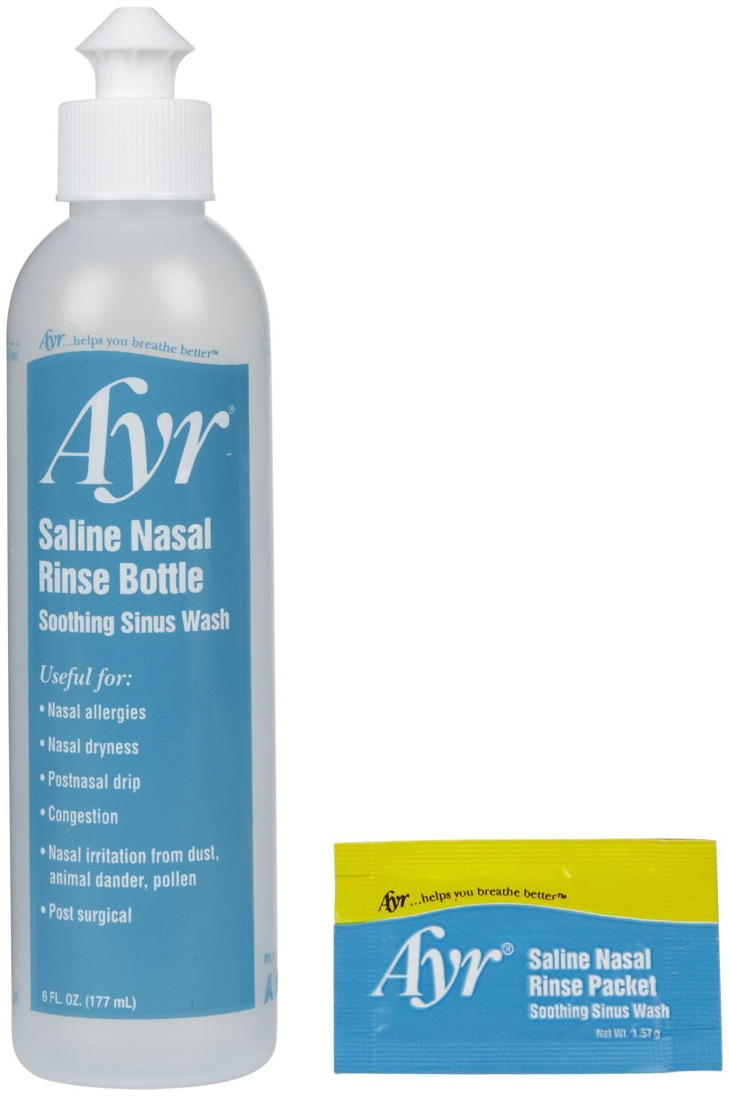 Ayr Saline Nasal Rinse Kit, 100 ct