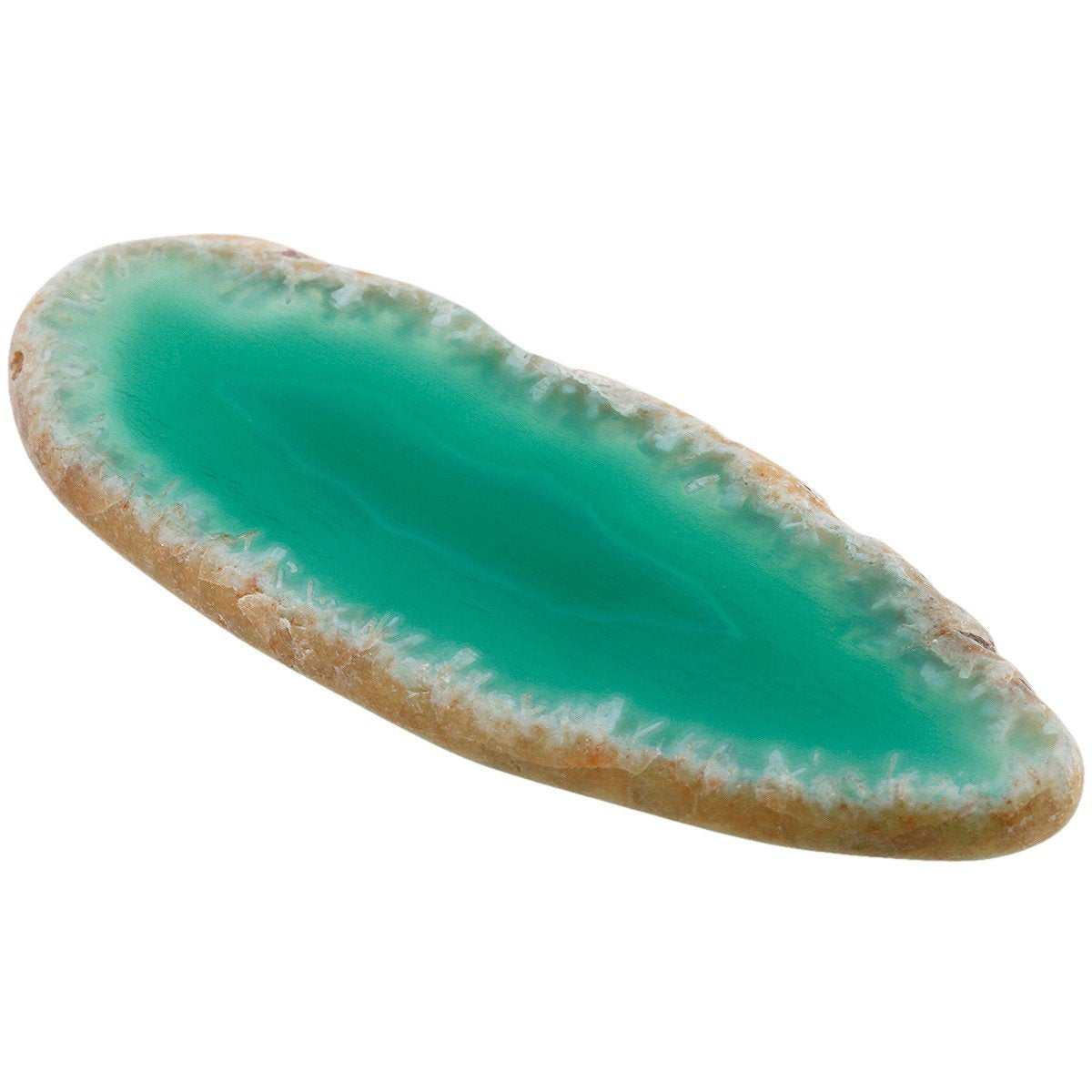 Rockcloud 10 Pcs Agate Light Table Slices, Healing Crystals Geode Stones,Irregular Home Decoration Jewelry Making,Green