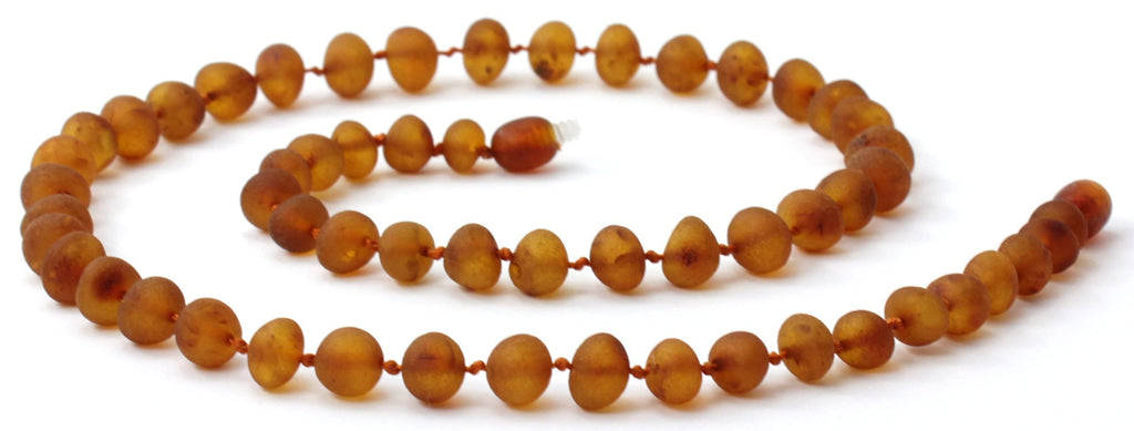 Baltic Amber Necklace for Adult - Natural Amber from Baltic Region, Genuine Baltic Amber (19.7 inch, RAW Cognac)