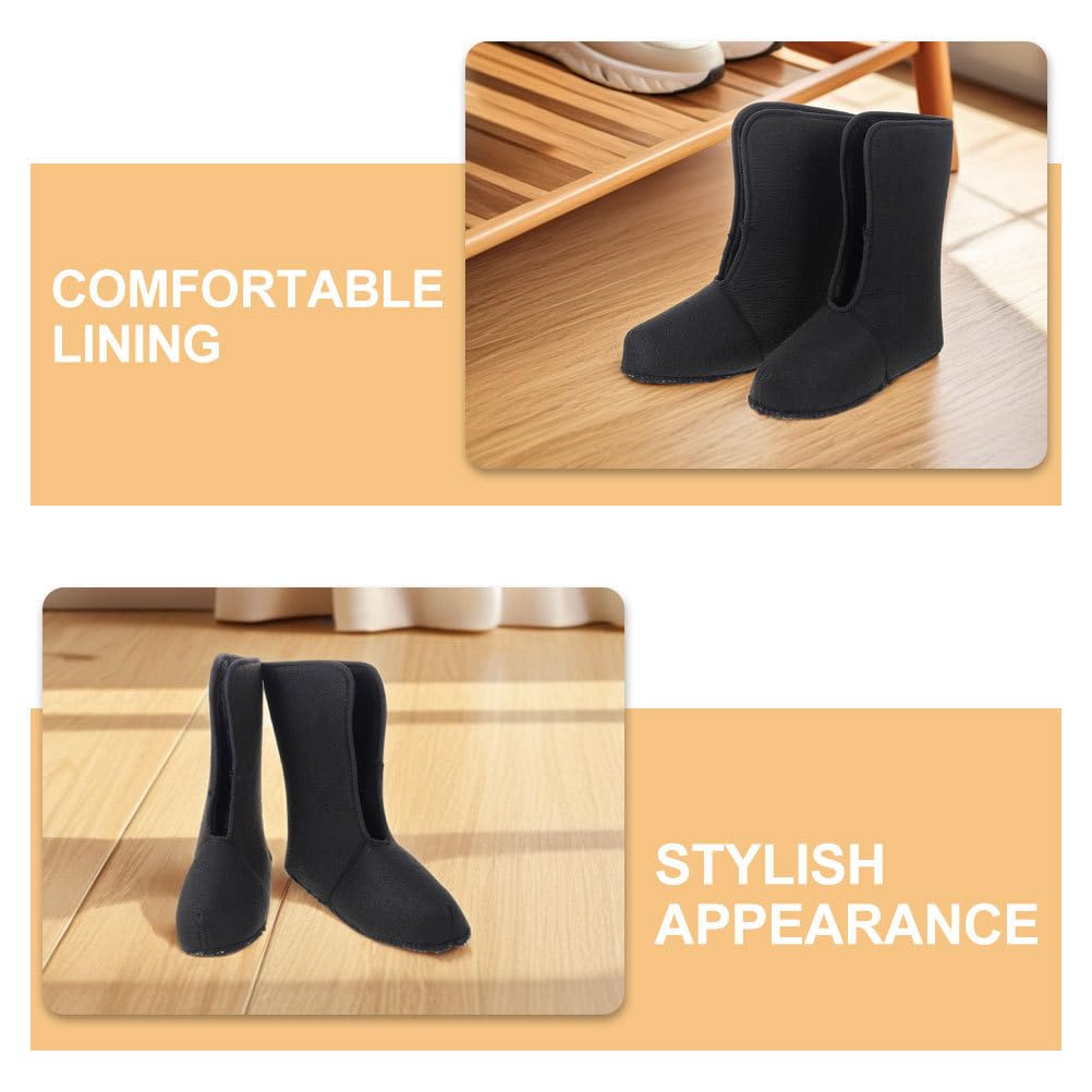 ibasenice Insulated Boot Liners for Men Waterproof Fleece Lined Snow Boot Inserts Warm Winter Shoe Liners for Fishing Hiking 12.