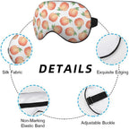 NOHSHE Peach Eye Mask Sleeping Mask Watercolor Fruit Peaches Green Leaves Sleep Masks Silky Soft Eye Cover for Women Men Shading