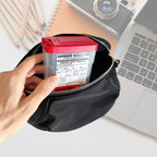 FINEPRO 0.2L Size Portable Pen-Needle Disposal Container [Pack of 3] Diabetes Care (0.2L, Red+Clear, 3)